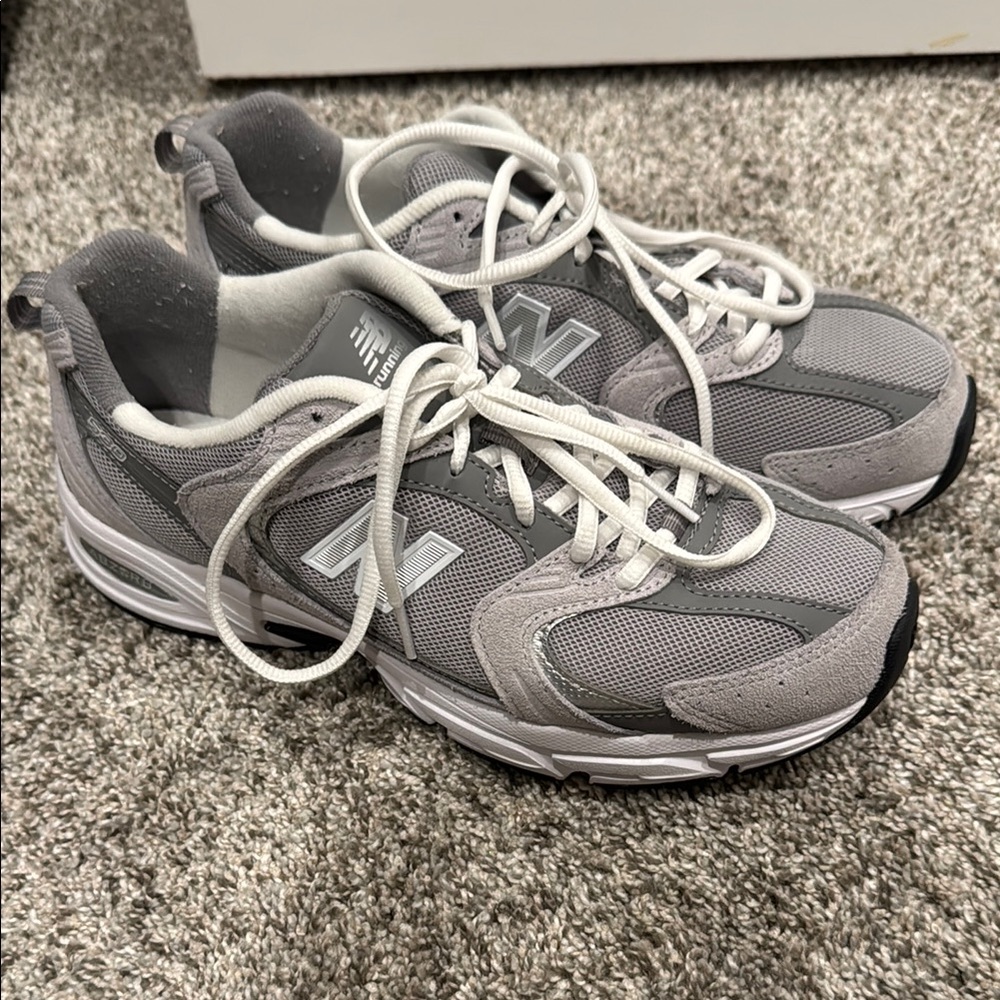 New Balance Gray and White Athletic Shoes - women’s 8.5 and men’s 7